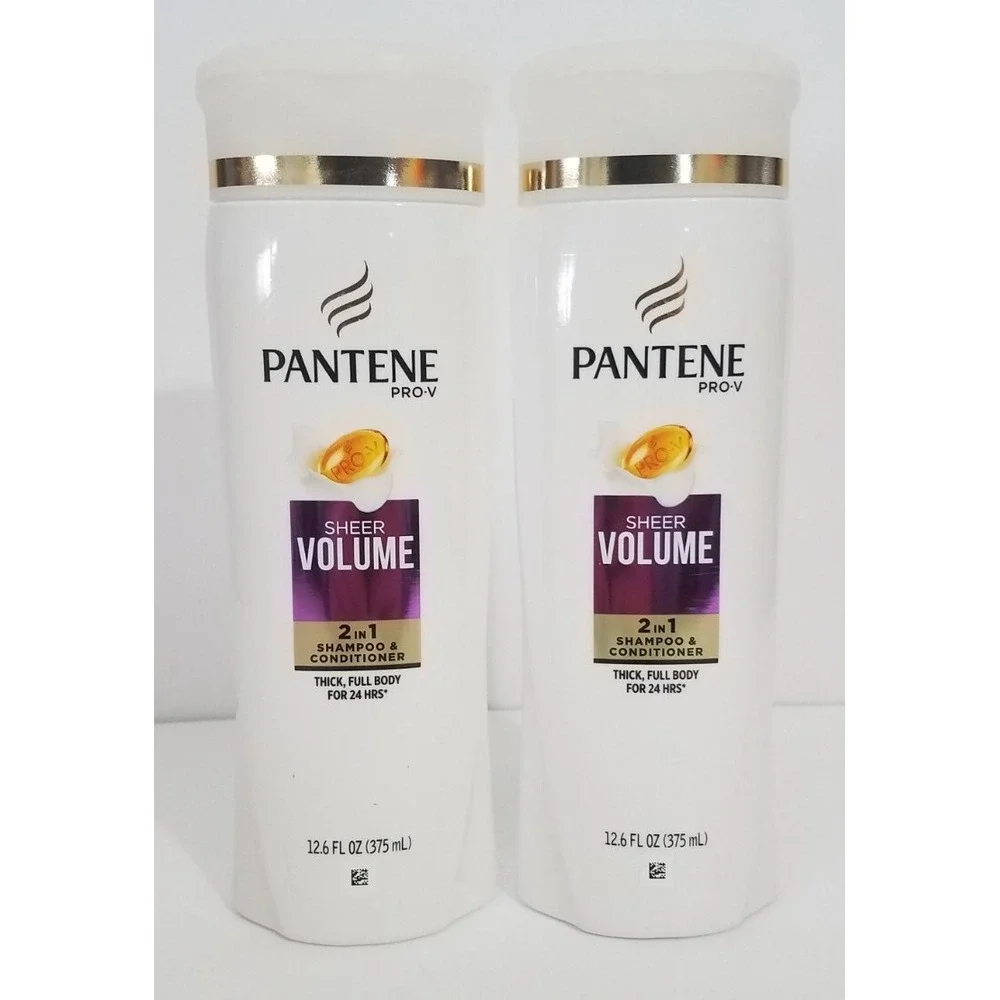 2-Pantene Pro-V Sheer Volume 2-in-1 Shampoo & Conditioner 12.6 floz each NEW